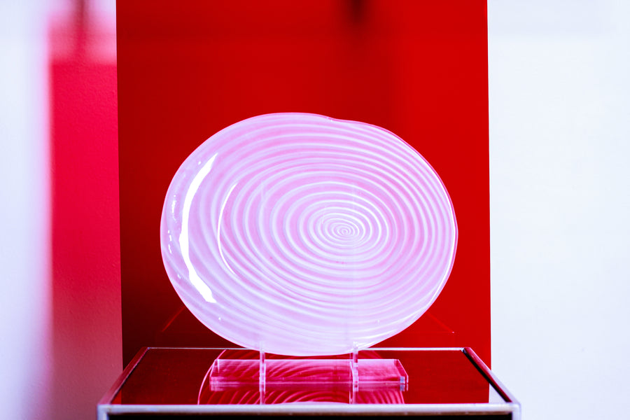 Frosted ripple platter